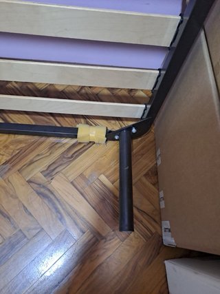 Doghe letto matrimoniale in legno e metallo