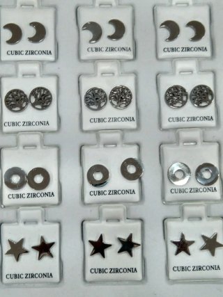 Lote de 36 pares de pendientes ACERO Stainless Ste