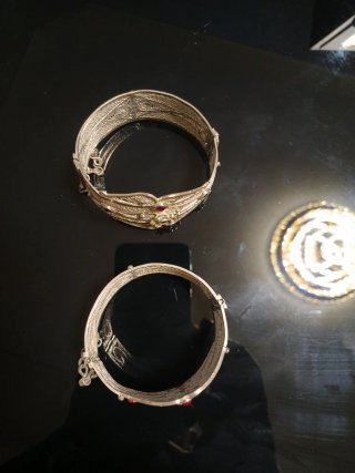 Lote 4 Brazaletes Plata