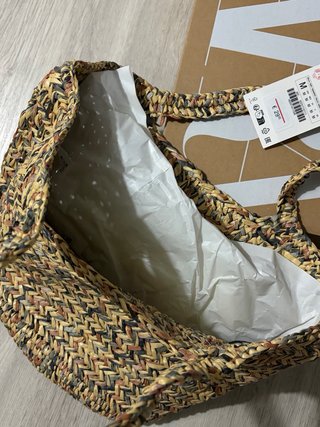 Bolso Zara tejido multicolor nuevo