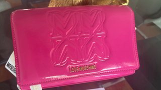 Bolso Love Moschino Rosa Charol