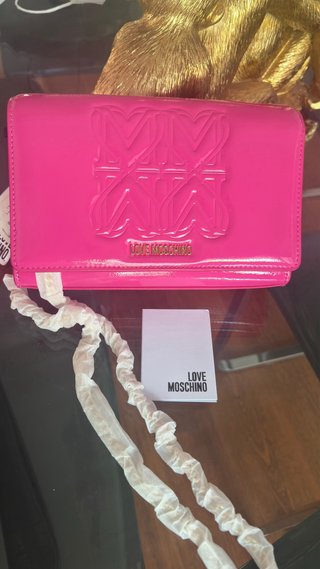 Bolso Love Moschino Rosa Charol