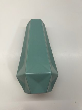 Jarrón Teal Cerámica Geométrico