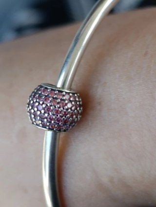 Charm Pandora Pave Rosa y Plata