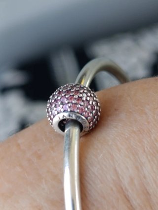 Charm Pandora Pave Rosa y Plata