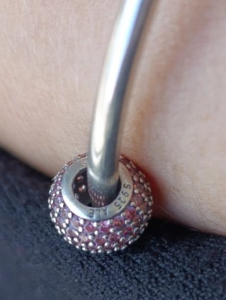 Charm Pandora Pave Rosa y Plata