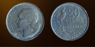 Moneda 20 Francos Francia 1952