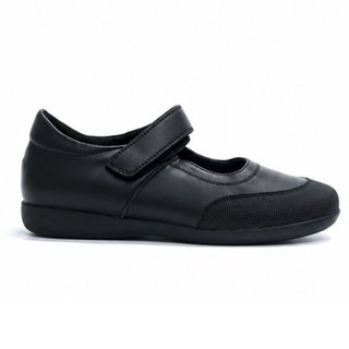 Zapatos Mary Jane Velcro Negros Cómodos