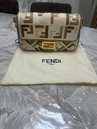 Borsa Fendi donna beige e marrone