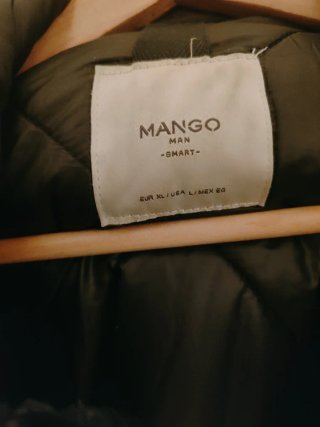 Abrigo plumífero Mango Talla XL Negro