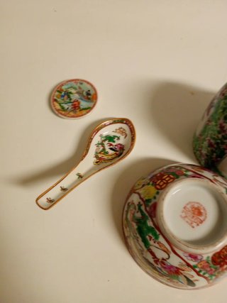 Lote Porcelana China Decorada