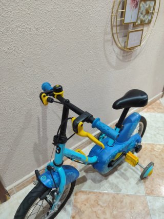 Bicicleta infantil  12 "azul B'TWIN