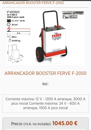 Arrancador Ferve Bigfoot F-2050 24V 800A