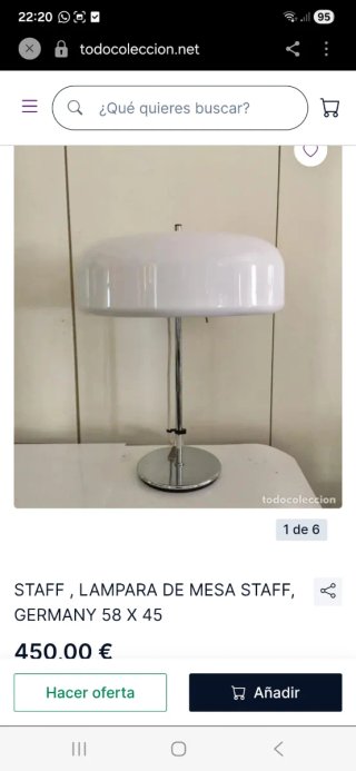 Lámpara de mesa vintage