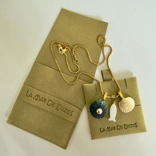 Collar Conchas Naturales + Bolsa, n-6