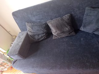 Sofá Cama Gris Tela