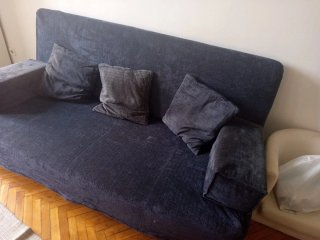 Sofá Cama Gris Tela