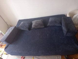 Sofá Cama Gris Tela