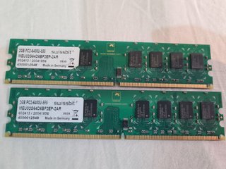 Lote 2x Swissbit 2GB DDR2 667MHz PC2-5300