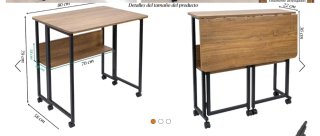 Furgo Camper : Mesa Plegable madera + Silla REGALO