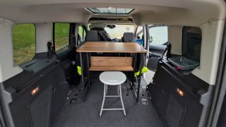 Furgo Camper : Mesa Plegable madera + Silla REGALO