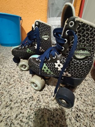 Patines Infantiles Bota 4 Ruedas Talla 32