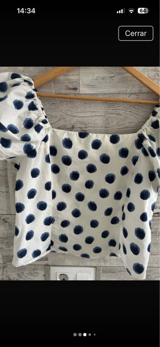 Blusa de verano lunares talla L