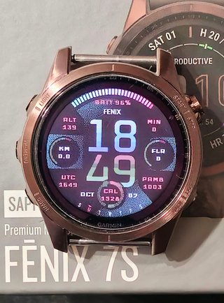 Garmin Fenix 7S Sapphire Solar Bronce
