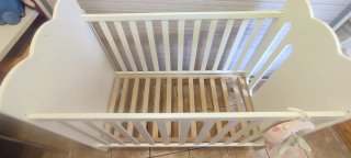 Cuna bebé madera blanca buen estado.Marca Mi Cuna