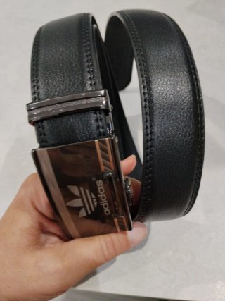 Cinturón Adidas Hombre Hebilla Plateada