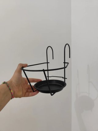 Juego de 3 porta macetas metálicos