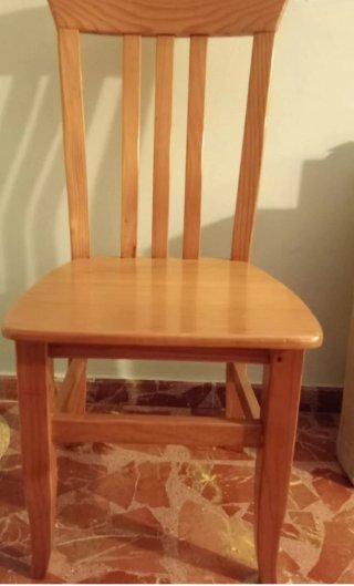 2Sillas de madera provenzal miel (2)