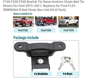 Anclajes para caja de Ford F150-F350