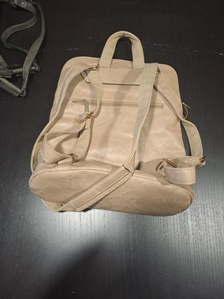 Zaino donna pelle beige