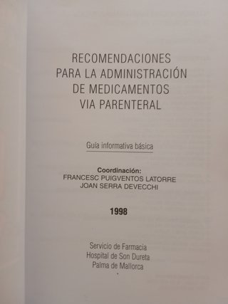 ADMINISTRACIÓN DE MEDICAMENTOS VÍA PARENTERAL