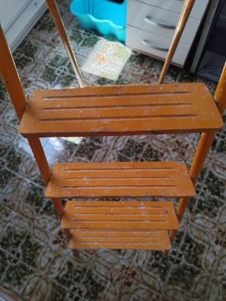 Escalera de obra/pintor naranja
