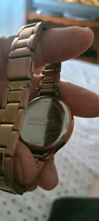 Reloj Cristian Lay Dorado y Blanco