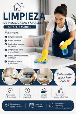 LIMPIEZA DE PISOS, CASAS Y CHALETS – MADRID