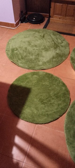 Lote 4 alfombras OAT Indonepal lana verde