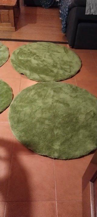 Lote 4 alfombras OAT Indonepal lana verde
