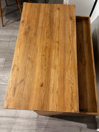 Mesa de centro elevable de madera