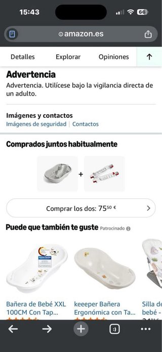 Bañera para bebé blanca