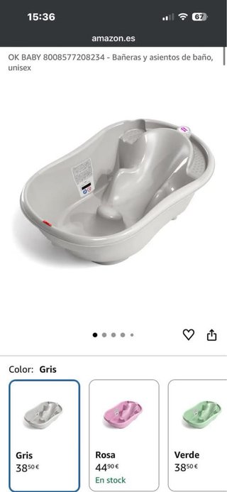 Bañera para bebé blanca