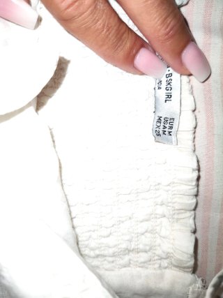 Top blanco bordado M