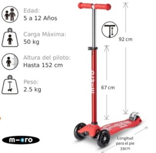 Patinete Micro Maxi Deluxe Rojo