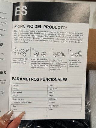 Generador Ozono Multifunción iCare Inteligente