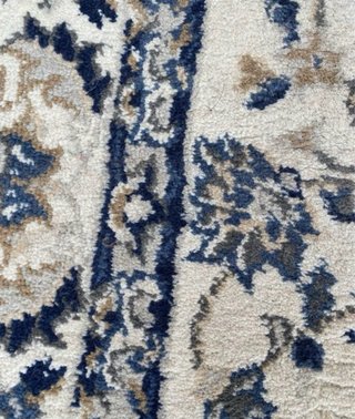 Alfombra Ikea 80x180 cm beige y azul