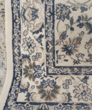 Alfombra Ikea 80x180 cm beige y azul