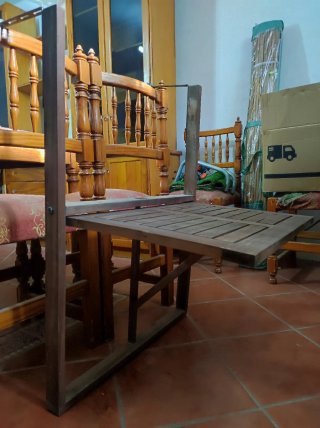 Mesa extensible madera terraza
