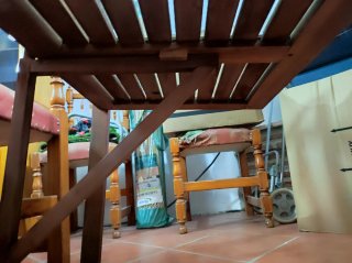 Mesa extensible madera terraza
